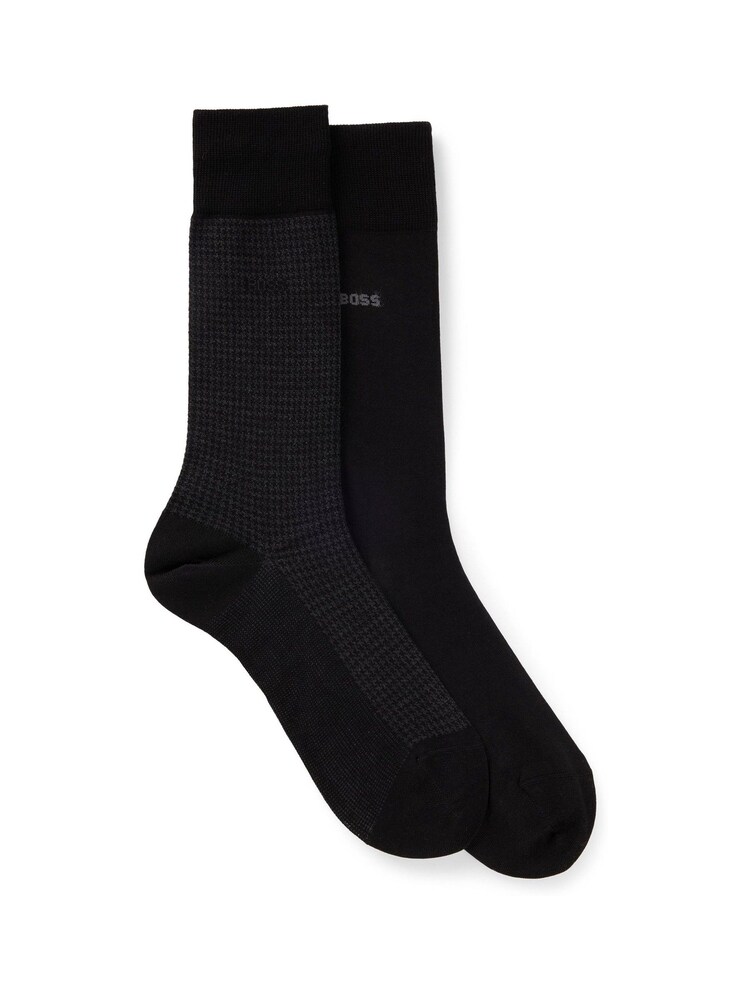 BOSS Black 2P Houndstooth MC Socks - Image 1 of 1