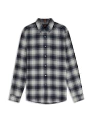 BOSS Grey Rickert Check Flannel Shirt - Image 1 of 1