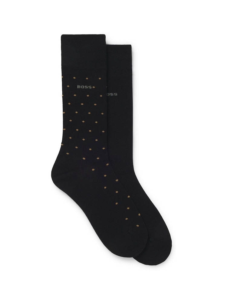 BOSS Black Bamboo Logo Socks 2 Pack - Image 1 of 1 BOSS Black Bamboo Logo Socks 2 Pack - Image 1 of 1