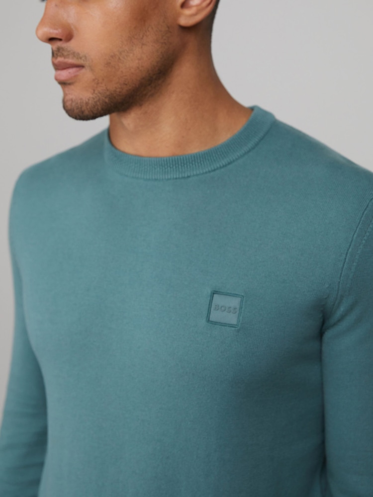 BOSS Green Regular Fit Kanovano Crew Neck Logo Jumper - Image 4 of 4