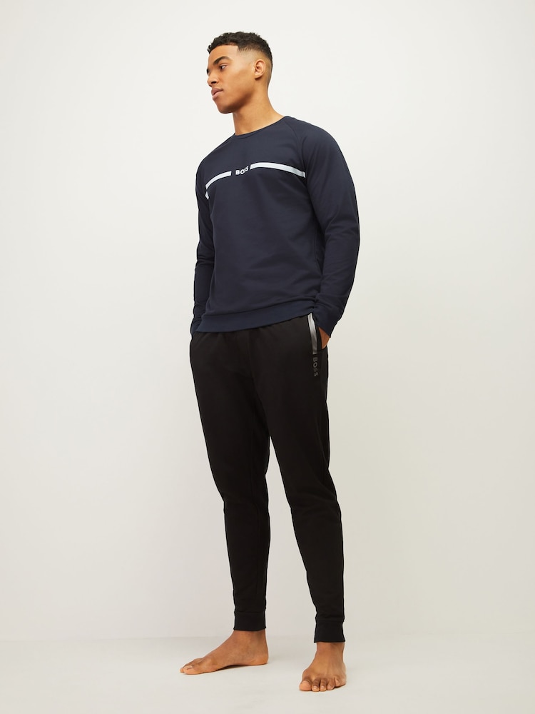 BOSS Blue Authentic Logo Sweatshirt - Image 2 of 5 BOSS Blue Authentic Logo Sweatshirt - Image 2 of 5