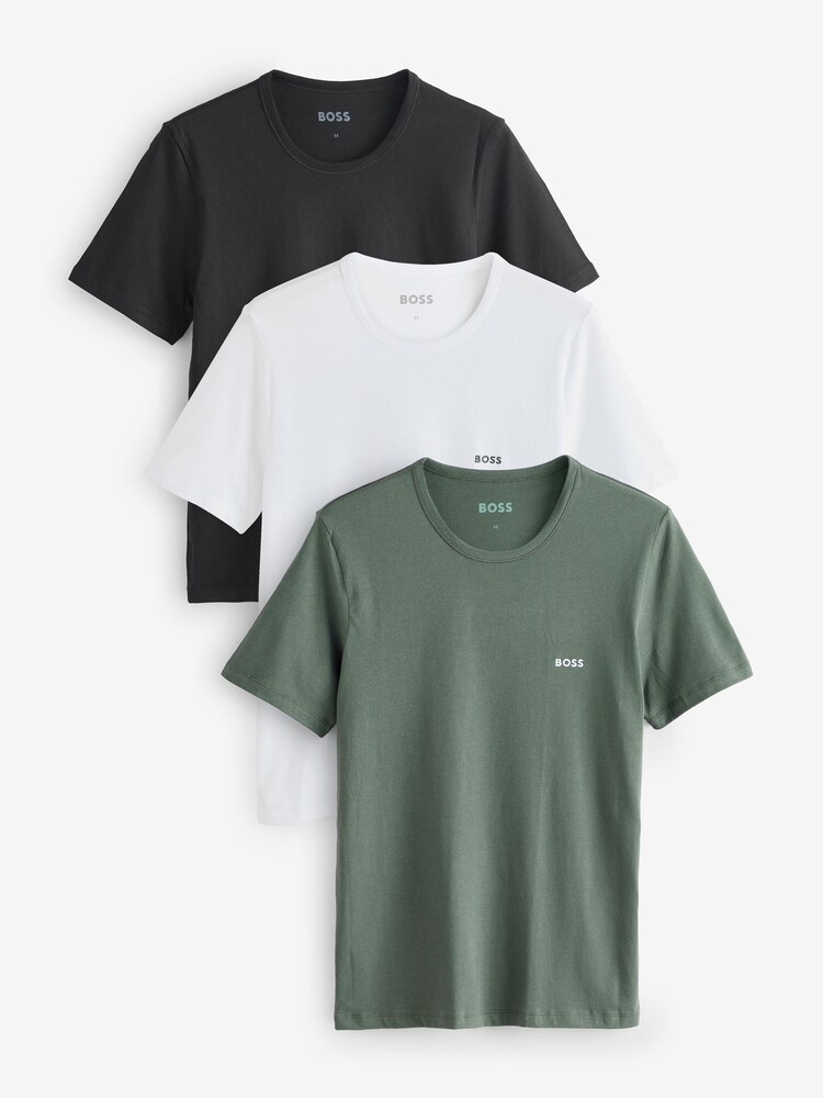 BOSS Natural Classic T-Shirts 3 Pack - Image 1 of 4