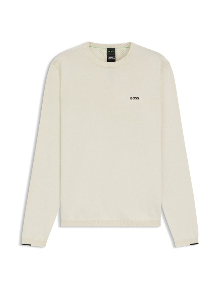 BOSS White Regular Fit Ever Crew Neck Jumper - Image 1 of 1