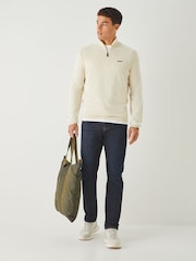 BOSS White Regular Fit Ever Crew Neck Jumper - Image 3 of 6