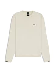 BOSS White Regular Fit Ever Crew Neck Jumper - Image 6 of 6