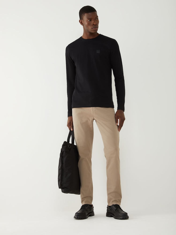 Marrón - Pantalones chinos ajustados de BOSS - Imagen 2 de 5