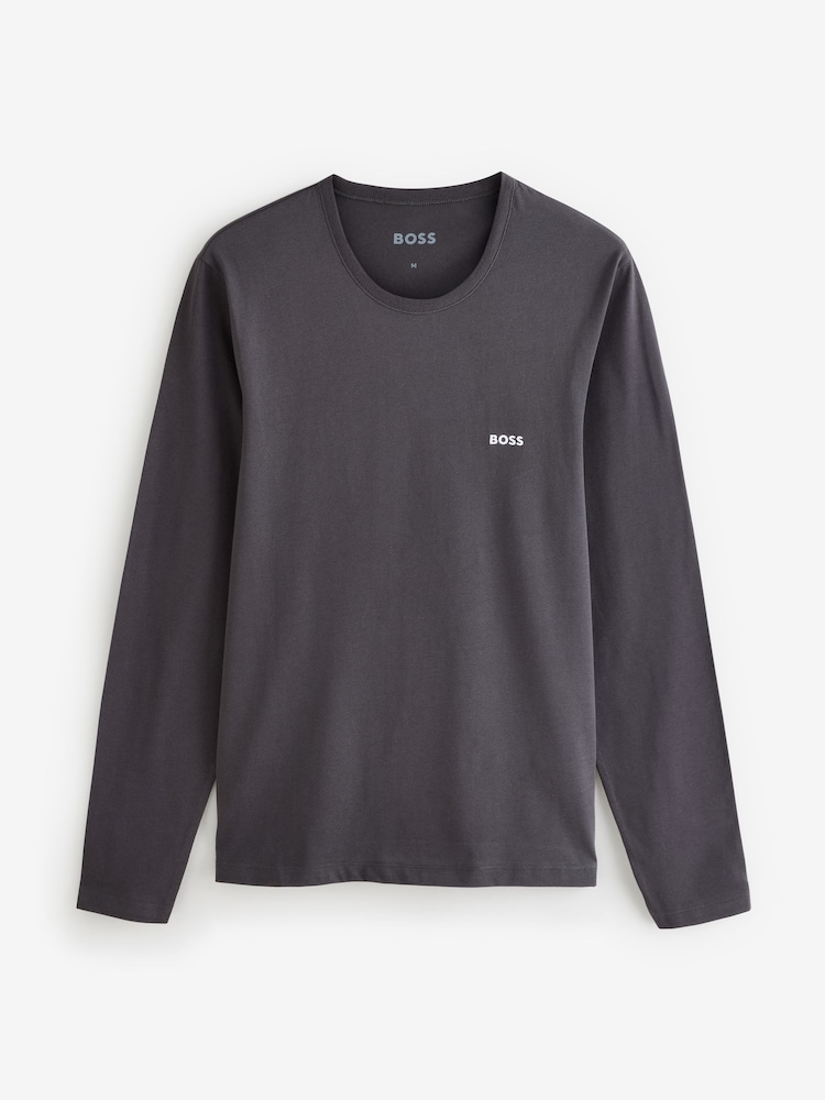 BOSS Black Classic Long Sleeve T-Shirts 3 Pack - Image 4 of 4