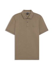 BOSS Brown Regular Fit Pallas Logo Polo Shirt - Image 1 of 1