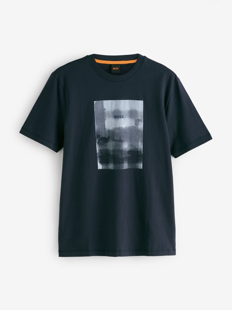 BOSS Blue Regular Fit Graphic Logo T-Shirt - Image 1 of 1 BOSS Blue Regular Fit Graphic Logo T-Shirt - Image 1 of 1