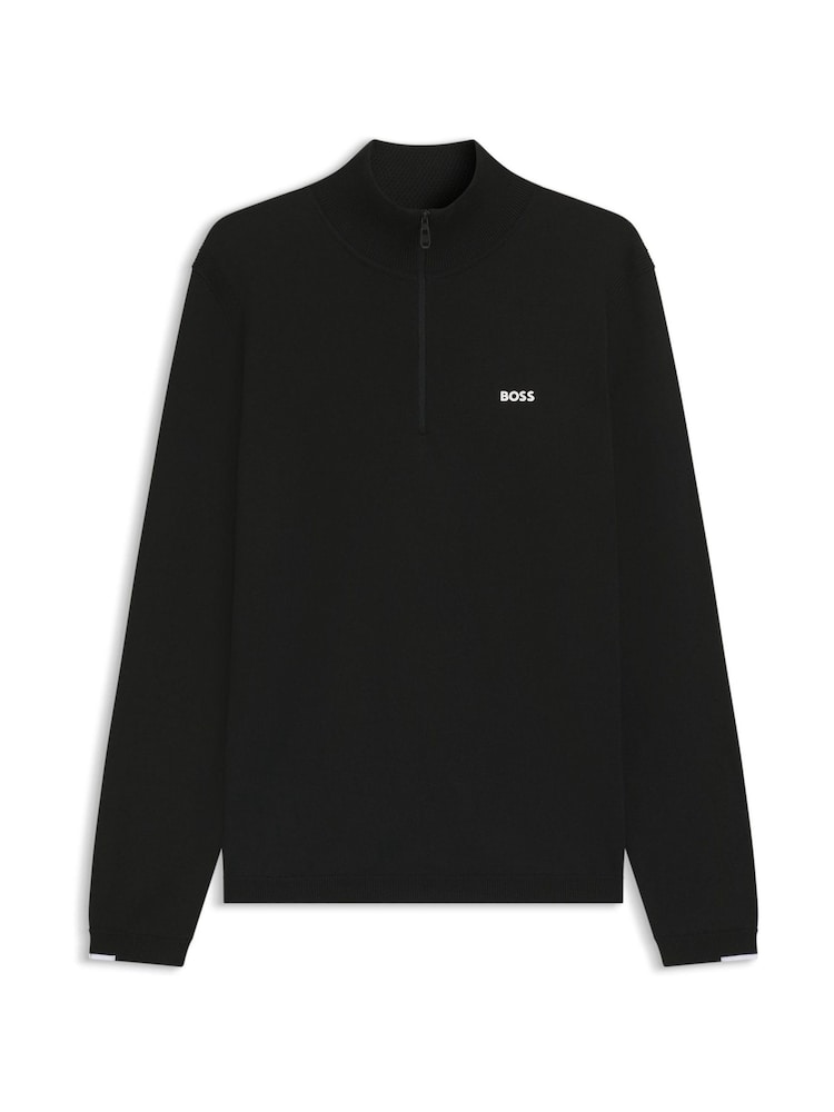 BOSS Black Regular Fit Ever Quarter Zip Jumper - Image 5 of 5