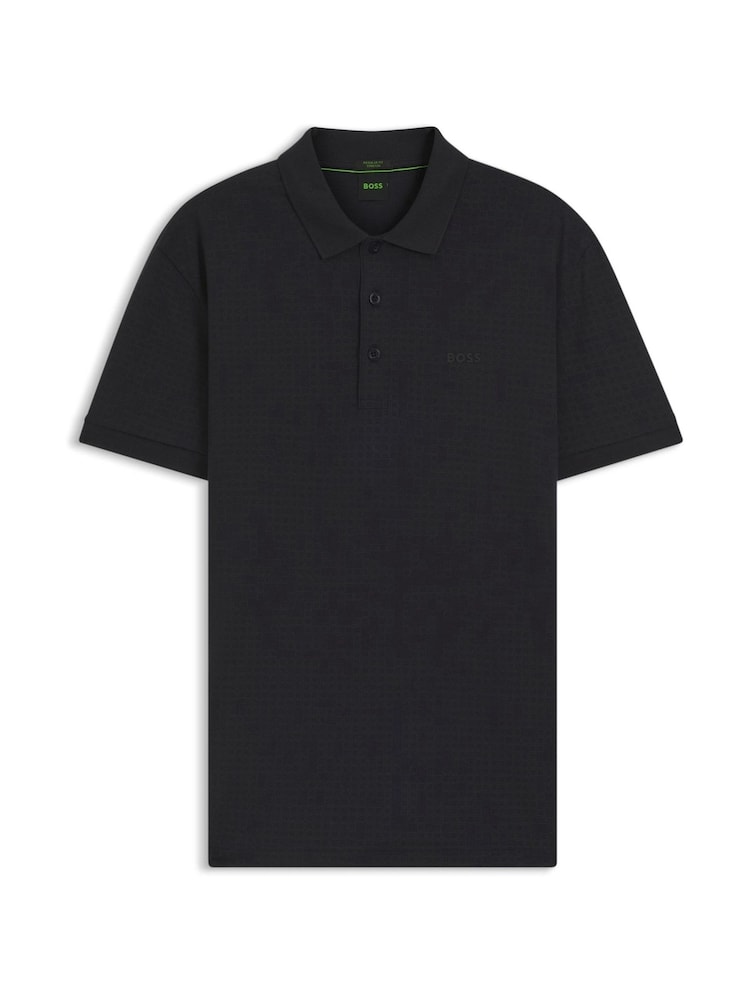 BOSS Blue Regular Fit Tech Polo Shirt - Image 1 of 1 BOSS Blue Regular Fit Tech Polo Shirt - Image 1 of 1