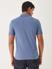 BOSS Blue Slim Fit Passenger Box Logo Polo Shirt - Image 3 of 4
