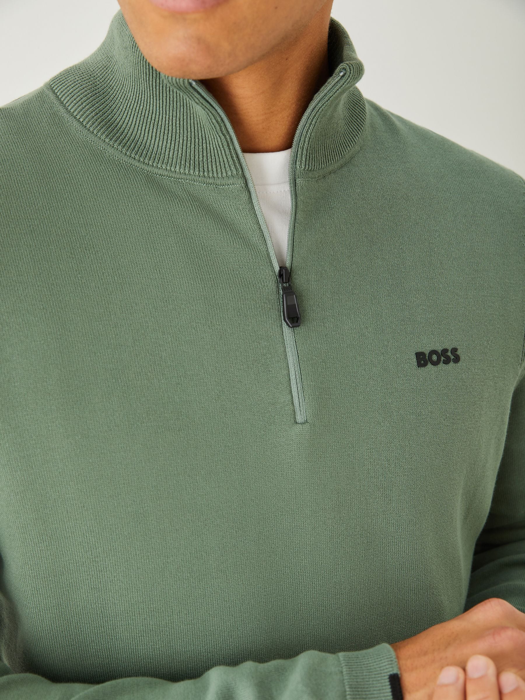 Buy BOSS Green Regular Fit Ever Quarter Zip Jumper from Next USA