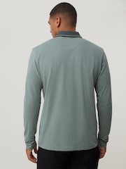 BOSS Green Regular Fit League Plisy Contrast Collar Polo Shirt - Image 3 of 4