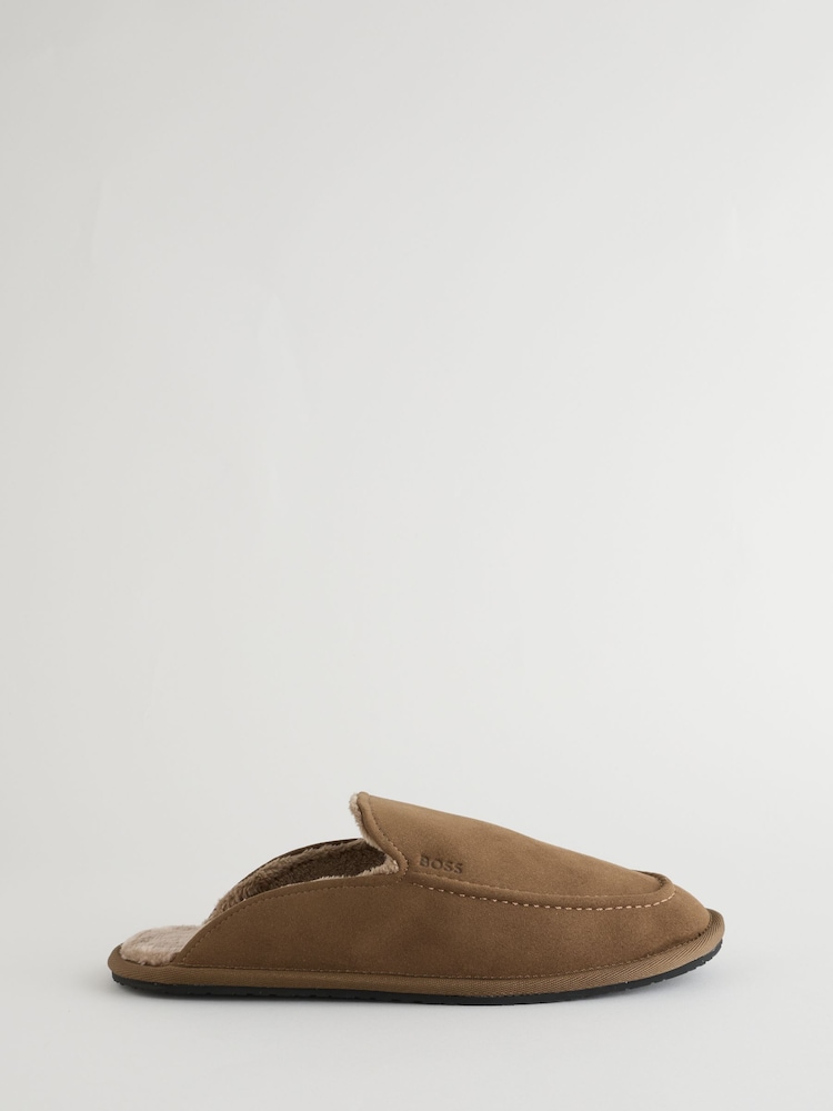 BOSS Brown Lined Mules - Image 1 of 1