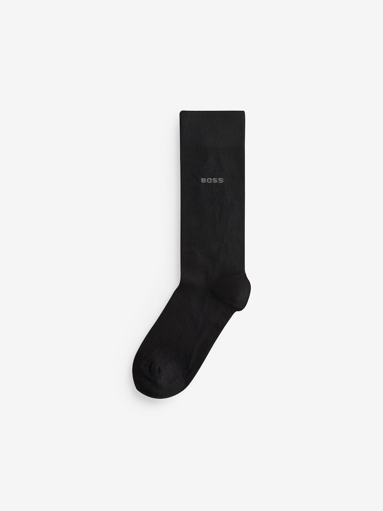 BOSS Black Logo Socks 2 Pack - Image 2 of 3