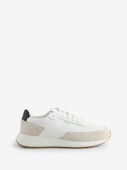 BOSS White Vinston Trainers - Image 1 of 1