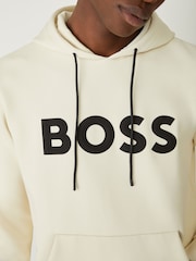 BOSS White Soody Zone Logo Hoodie - Image 4 of 4