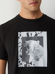BOSS Black Graphic Print Logo Regular Fit T-Shirt - Image 4 of 6