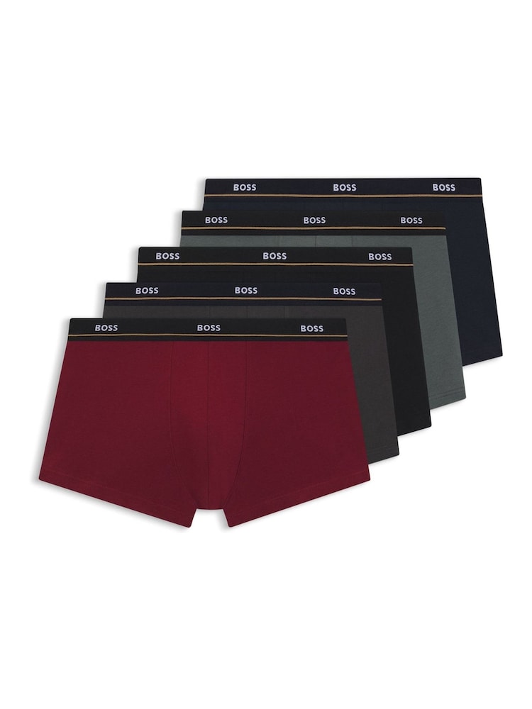 BOSS Black Essential Logo Boxers Trunks 5 Pack - Image 1 of 1