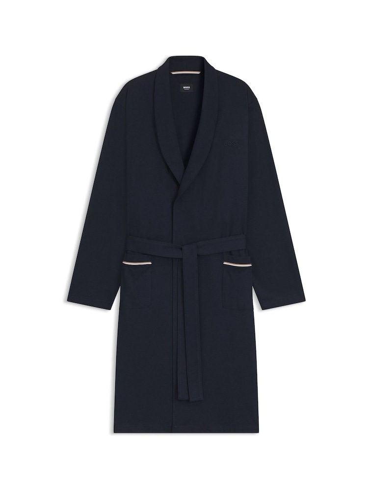 BOSS Blue Towelling Robe - Image 1 of 1 BOSS Blue Towelling Robe - Image 1 of 1