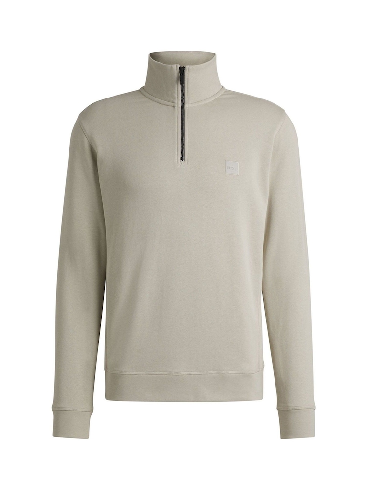 BOSS Natural Zetrust Logo Quarter Zip Sweatshirt - Image 1 of 1