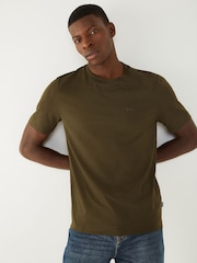 Verde - BOSS Regular Fit Thompson Logo T-Shirt - Imagen 1 de 4