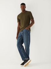 Verde - BOSS Regular Fit Thompson Logo T-Shirt - Imagen 2 de 4
