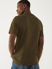 Verde - BOSS Regular Fit Thompson Logo T-Shirt - Imagen 3 de 4