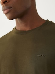 Verde - BOSS Regular Fit Thompson Logo T-Shirt - Imagen 4 de 4