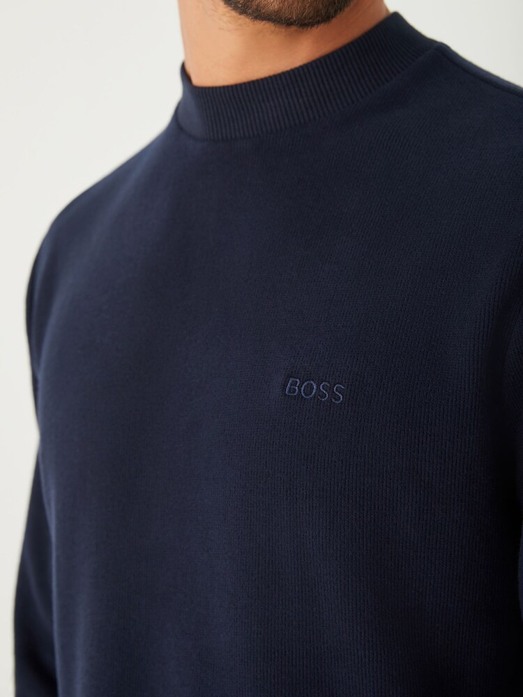 BOSS Blue Regular Fit Explorer Logo T-Shirt - Image 4 of 4