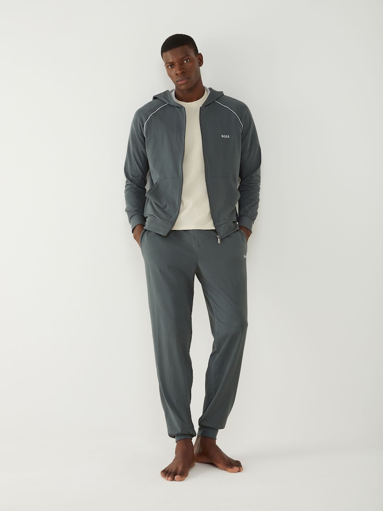 BOSS Green Stretch Cotton Zip-Up Hoodie - Image 2 of 4