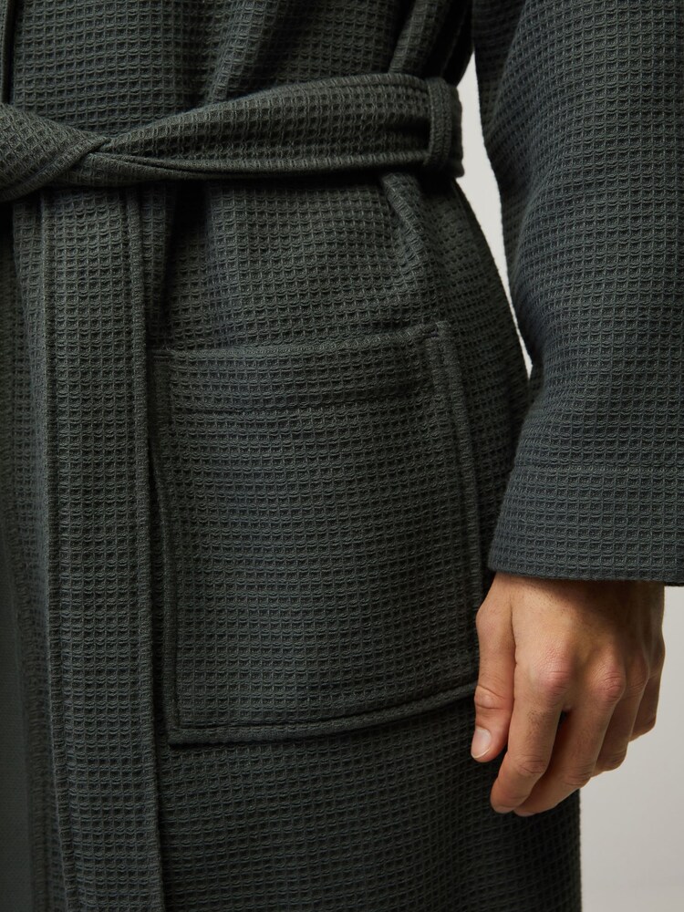 BOSS Light Green Waffle Logo Robe - Image 4 of 4 BOSS Light Green Waffle Logo Robe - Image 4 of 4