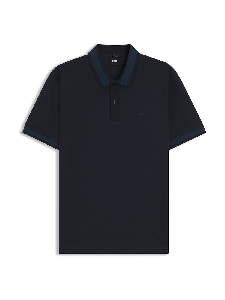 BOSS Blue Phillipson Contrast Placket Polo Shirt - Image 1 of 1