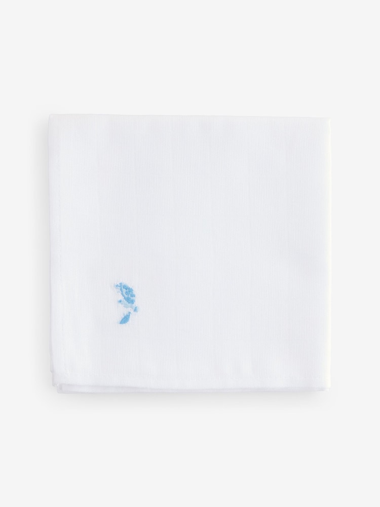 The White Company Cotton Under The Sea White Muslins 2 Pack - Image 4 of 4