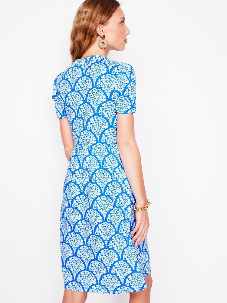 Boden Blue Naomi Short Sleeve Dress - Image 4 of 6