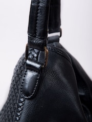 Lakeland Leather Black Wreay Hobo Bag - Image 4 of 7