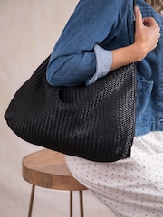 Lakeland Leather Black Wreay Hobo Bag - Image 6 of 7