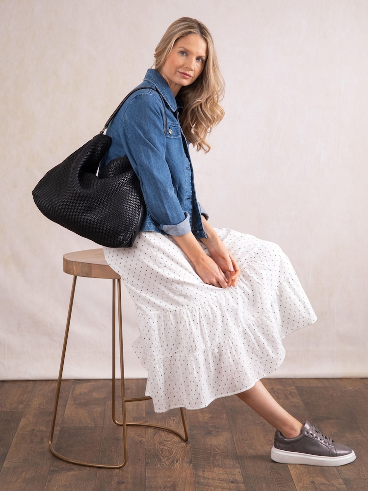 Lakeland Leather Black Wreay Hobo Bag - Image 7 of 7