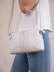Lakeland Leather White Eden Cross-Body Bag - Image 9 of 9
