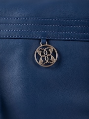 Lakeland Leather Blue Cartmel Cross-Body Bag - Image 3 of 7