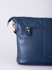 Lakeland Leather Blue Cartmel Cross-Body Bag - Image 5 of 7