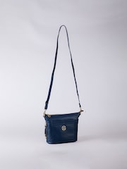 Lakeland Leather Blue Cartmel Cross-Body Bag - Image 6 of 7