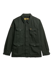 Superdry Green Military Lightweight Field 100% Cotton Jacket - Image 6 of 7