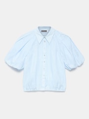 Mint Velvet Blue Puff Sleeve Shirt - Image 7 of 8