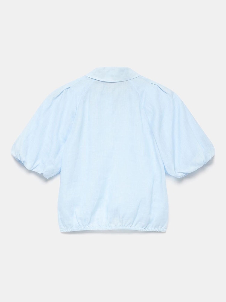 Mint Velvet Blue Puff Sleeve Shirt - Image 8 of 8
