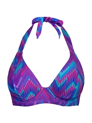 Pour Moi Purple Halterneck Malibu Strapless Underwired Lightly Padded Halter Bikini Top - Image 3 of 4
