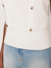 Mint Velvet White Cotton Button Tabard Top - Image 5 of 8