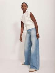 Mint Velvet White Cotton Button Tabard Top - Image 6 of 8