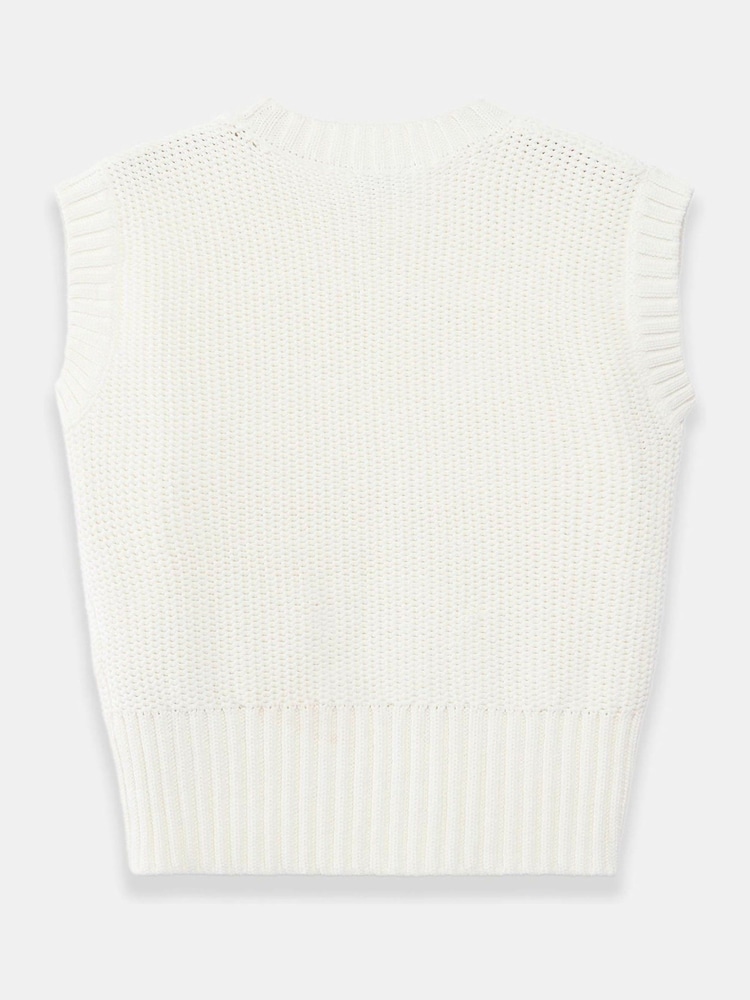 Mint Velvet White Cotton Button Tabard Top - Image 8 of 8
